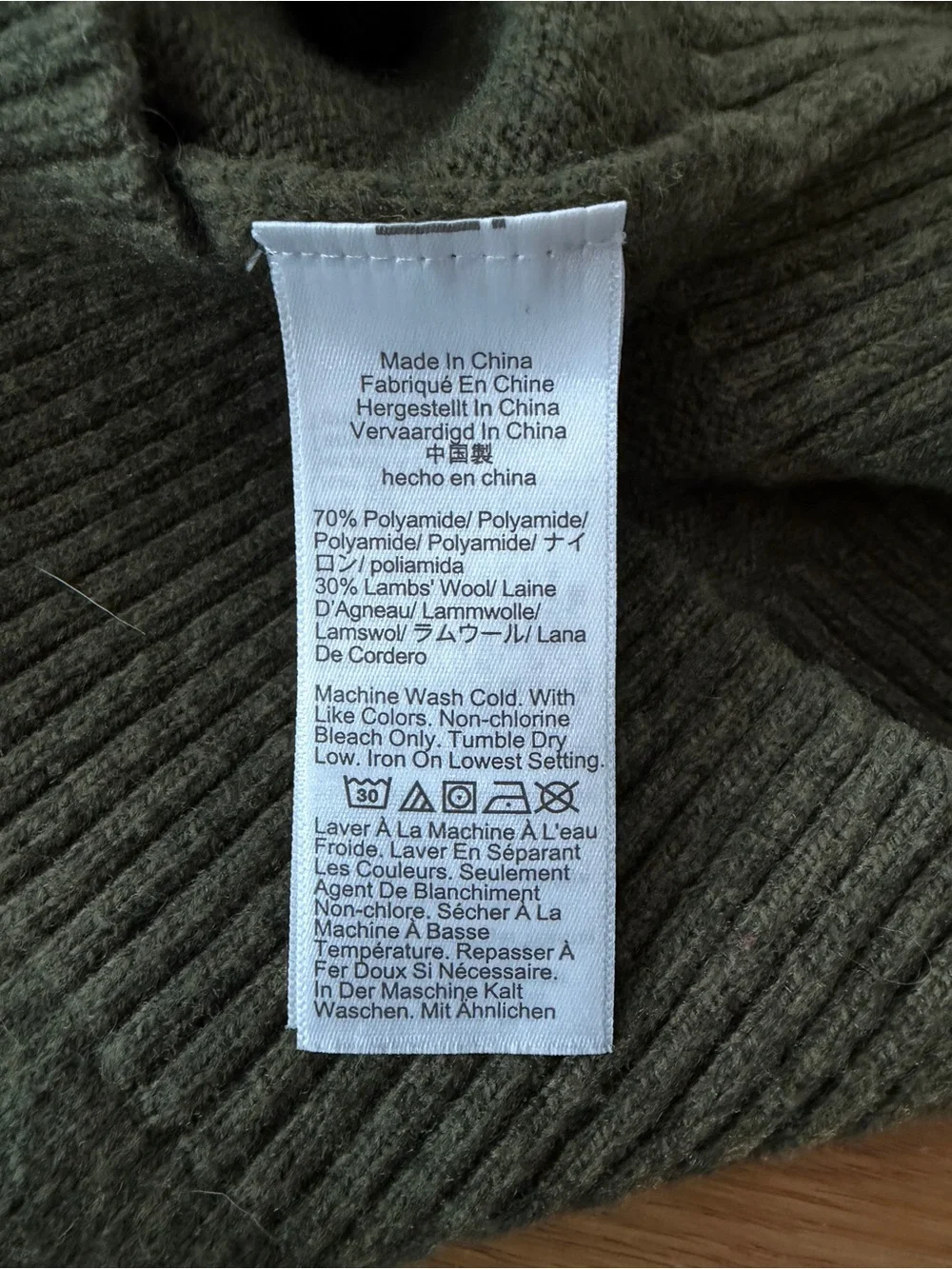 J.Crew Lambswool Blend Raglan Crewneck Sweater Green Men's - M